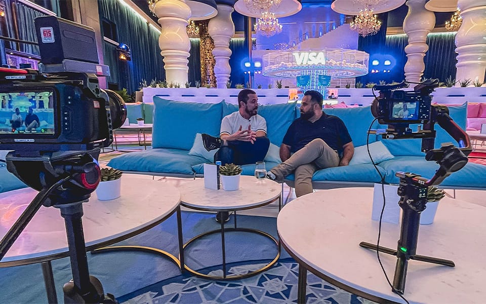 Clhub Studio durante entrevistas exclusivas na sede da Visa em Doha